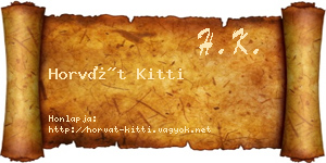 Horvát Kitti névjegykártya